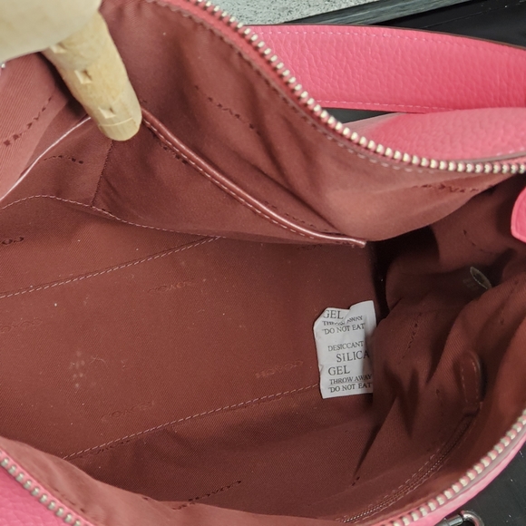 Pink Confetti Coach Pebble Leather Purse - Picture 11 of 15
